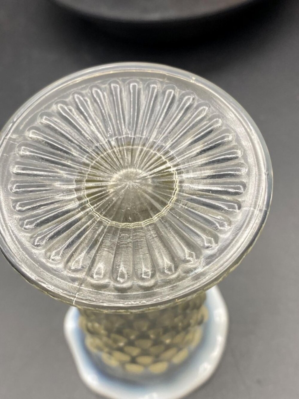 Moonstone Hobnail Ruffled Vase - Picture 4 of 5